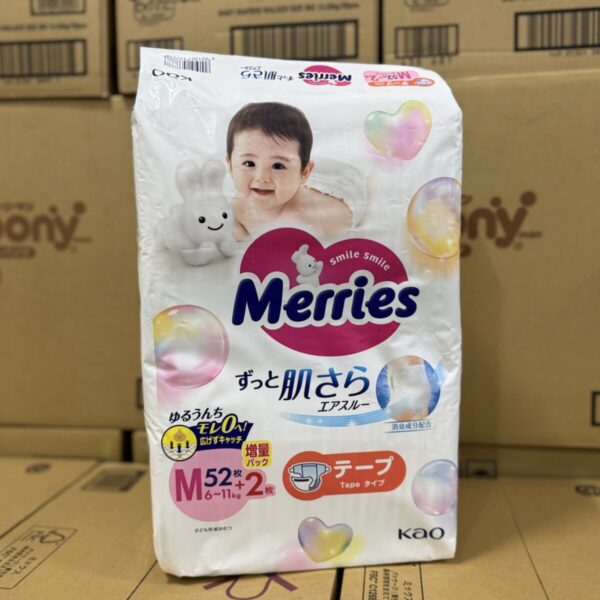 Підгузки MERRIES M (6-11 кг). 52+2 шт.