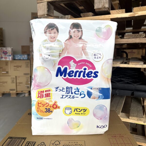 Tрусики MERRIES XL (12-22 кг). 38+6 шт.